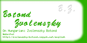 botond zvolenszky business card